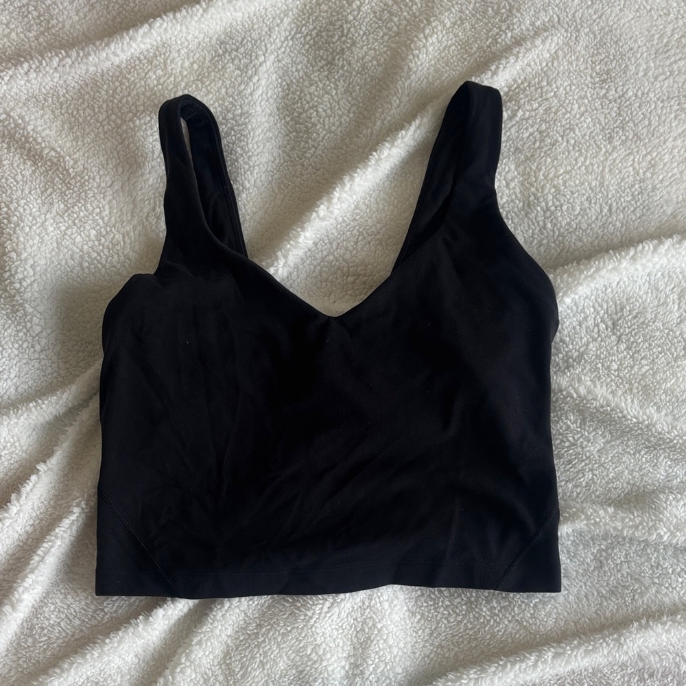 Lululemon Black V-Neck Athletic Crop Top